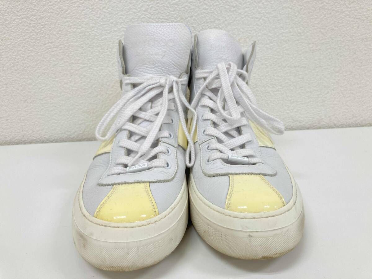 JIMMY CHOO ジミーチュウ ハイカット スニーカー ホワイト サイズ43