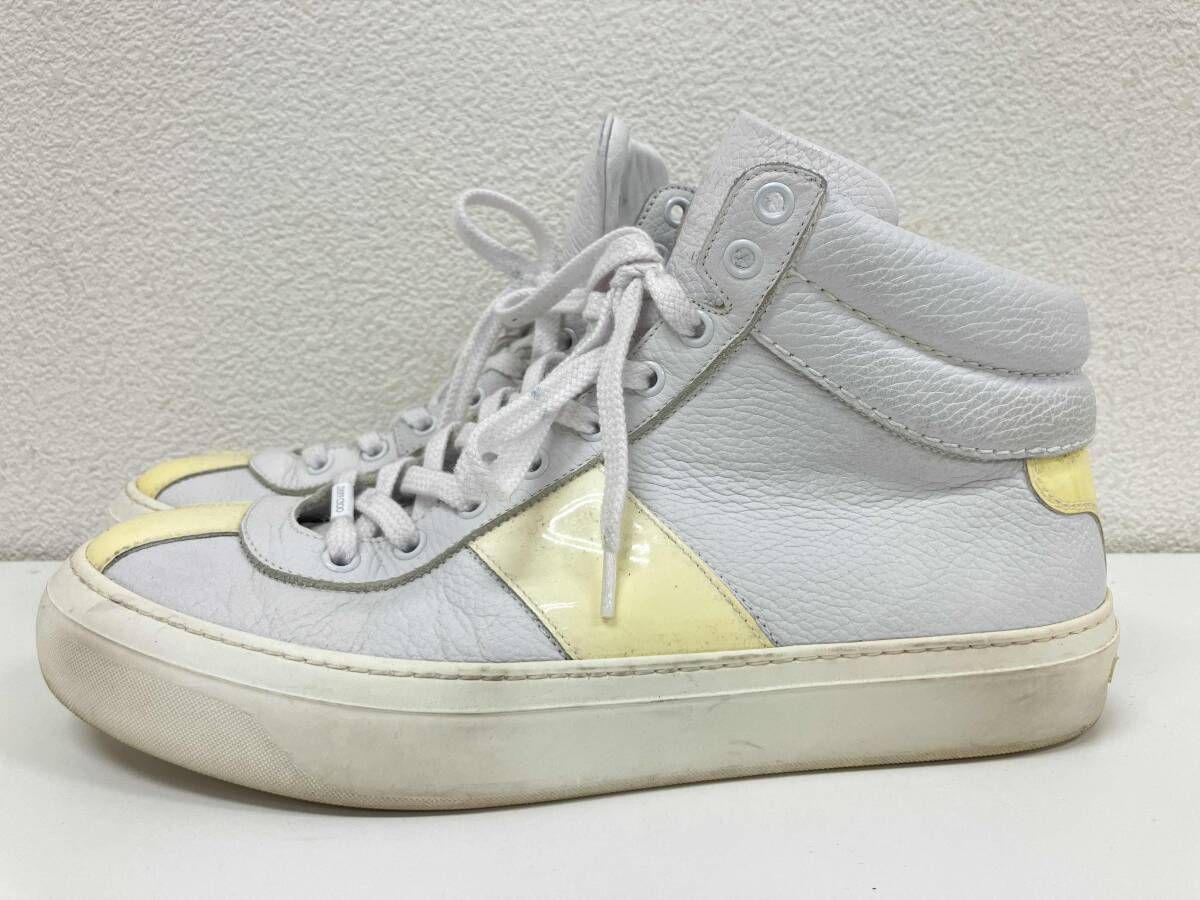 JIMMY CHOO ジミーチュウ ハイカット スニーカー ホワイト サイズ43