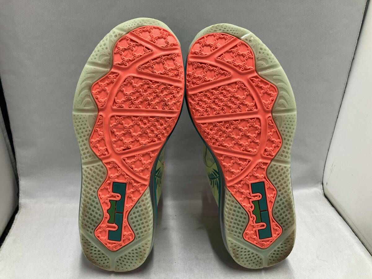  NIKE ナイキ LeBron 9 Low White Lime and Bright Mango レブロン 9ロー サイズ26 5 DO 9355 300 スニーカー バッシュイエロー グリーン スニーカー 靴