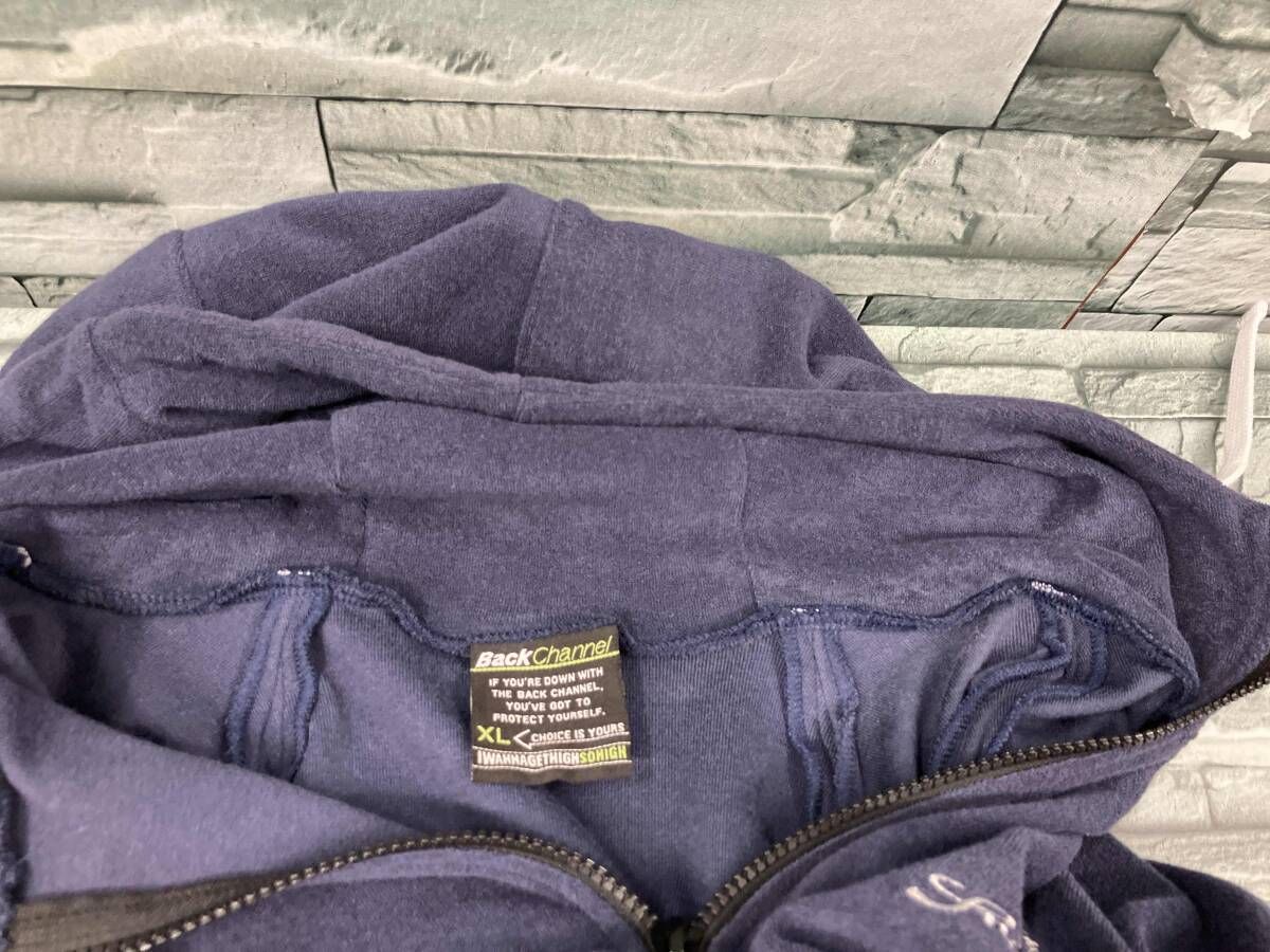 BACK CHANNEL セットアップ ネイビー パイル生地 パーカー XL KANDAIZUMI_COM