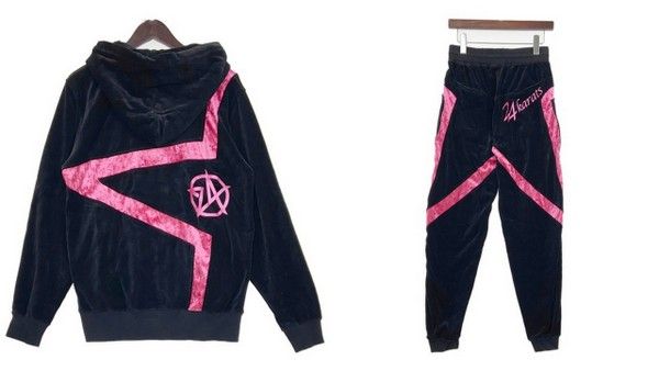 24karats トゥエンティーフォーカラッツ ベロア ジャージ セットアップ ジップアップ パーカー 243608 レディース 上下M 上下 IL17211