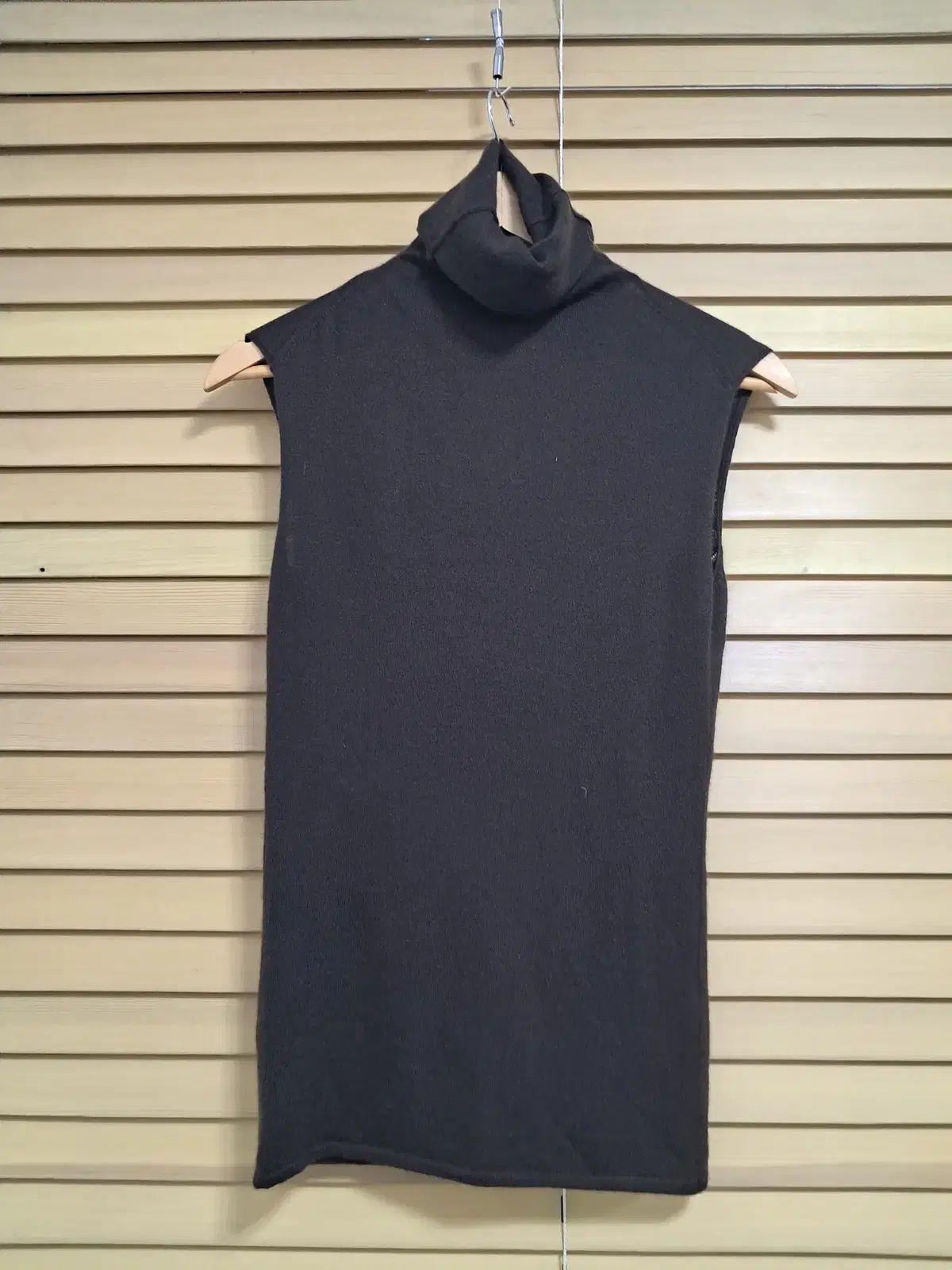 TIME レディース タートルネックカシミア100ニットベスト