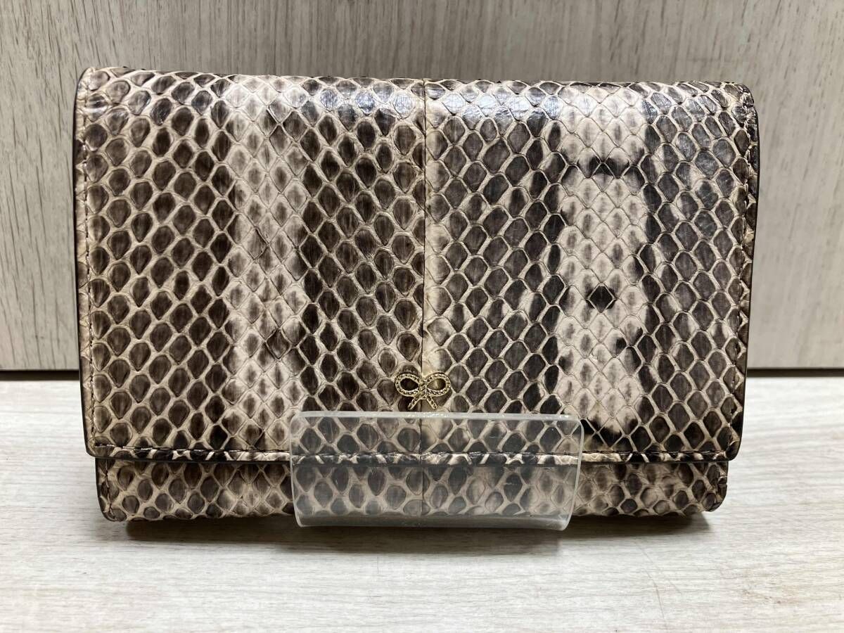 ANYA HINDMARCH アニヤハインドマーチ 財布 二つ折り 三つ折り 蛇柄
