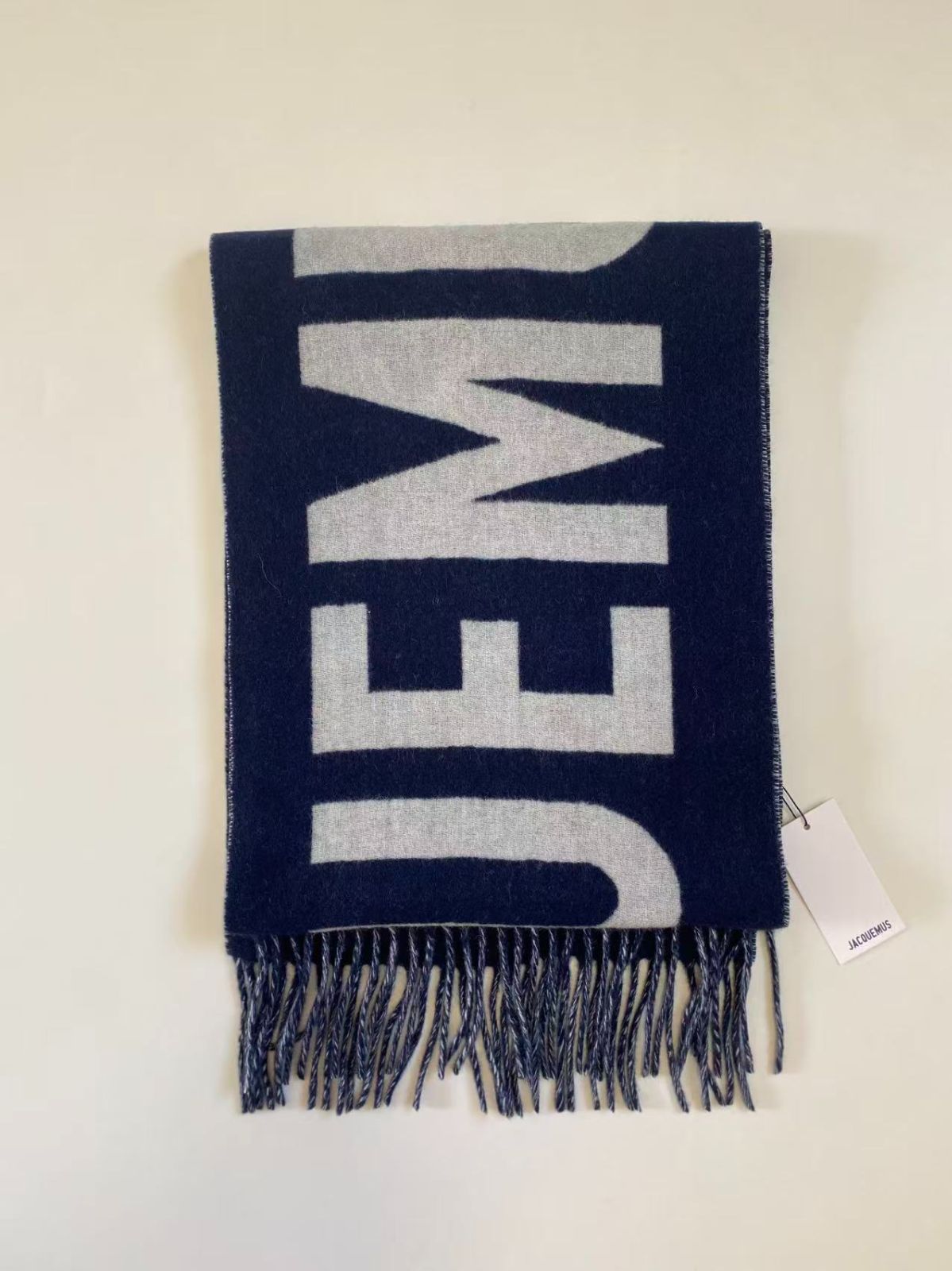 JACQUEMUS ジャックムス マフラー ロゴマフラー ネイビー