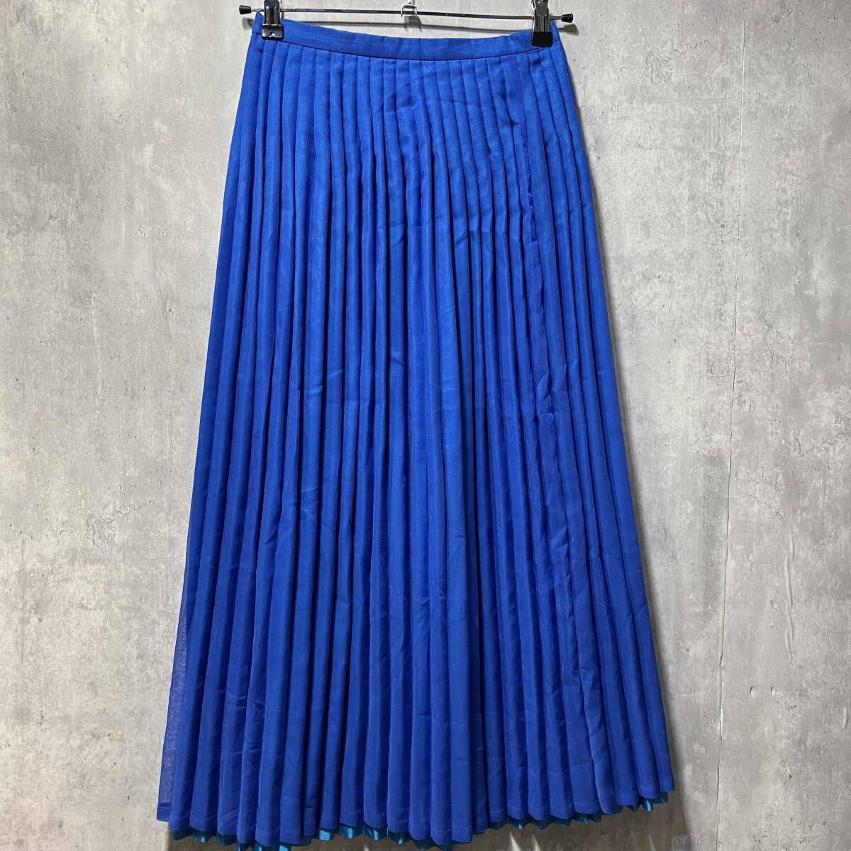 00s ISSEY MIYAKE pleats see-through skirt プリーツシースルースカート ブルー サイズ1 イッセイミヤケ