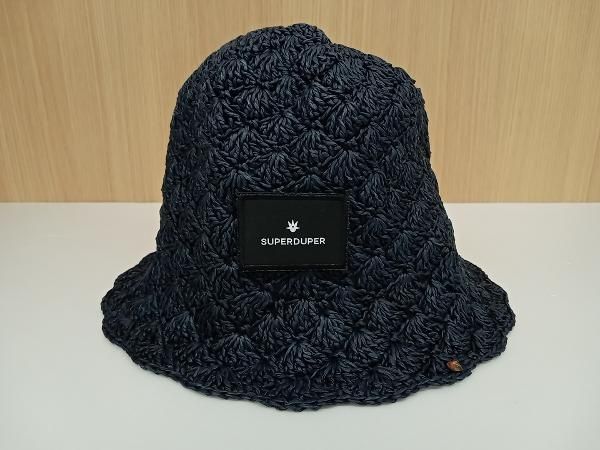 SUPERDUPER スーパードゥーパー MIRACOLO ミラコロ DAPER ダッパー FAN ファン STRAW ストロー ハット ネイビー 通年