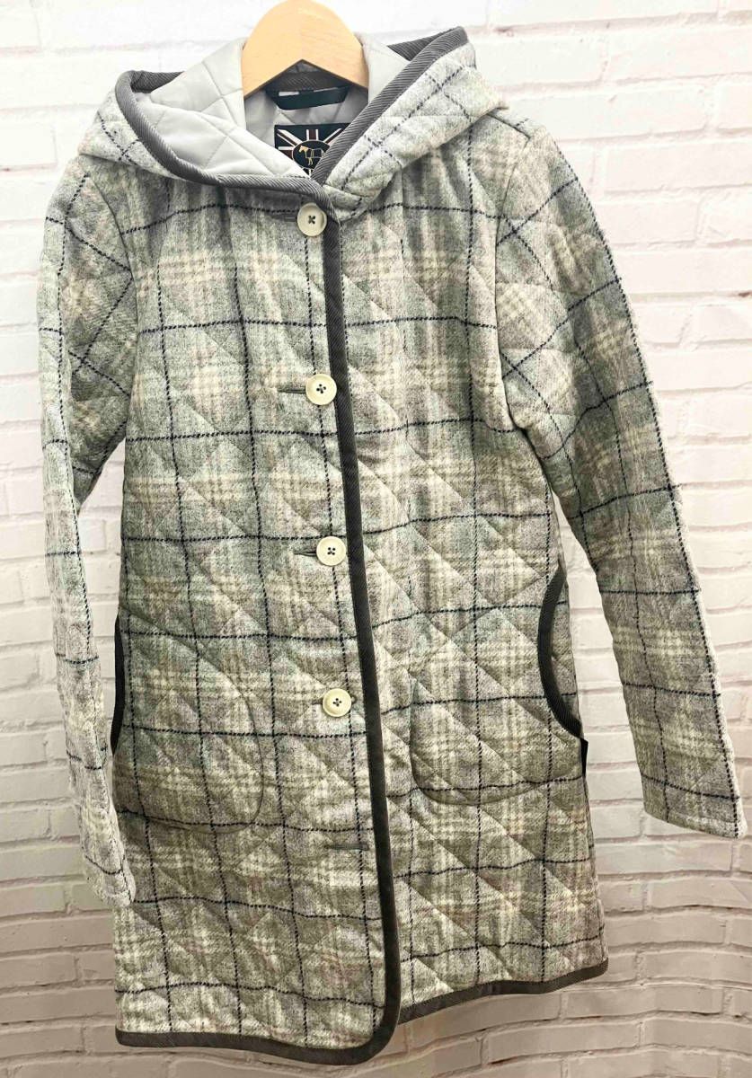 LAVENHAM / ラベンハム /キルティングコート / チェック柄 / グレー系