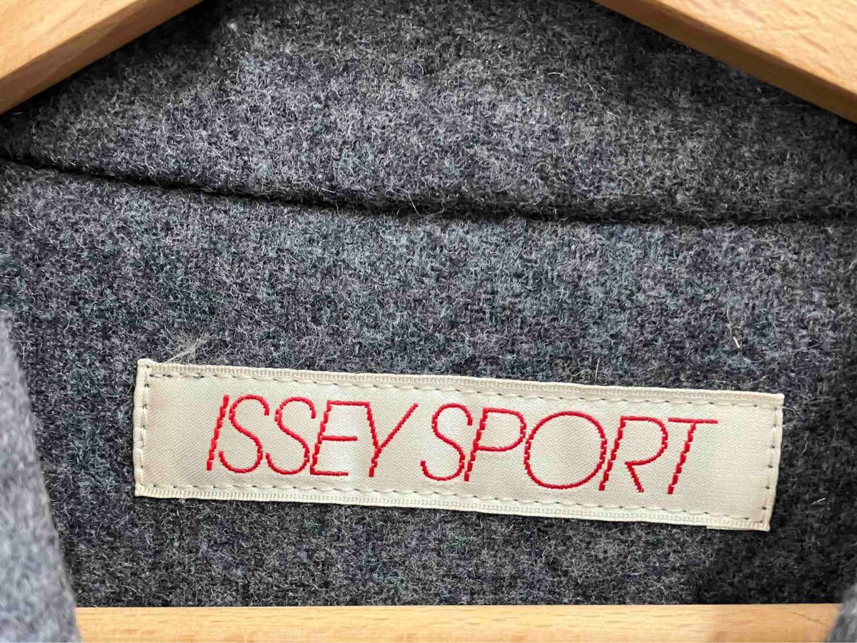 ISSEY MIYAKE イッセイミヤケ 80 s SPORT アーカイブ 古着 長袖シャツ 7 グレー ホワイト