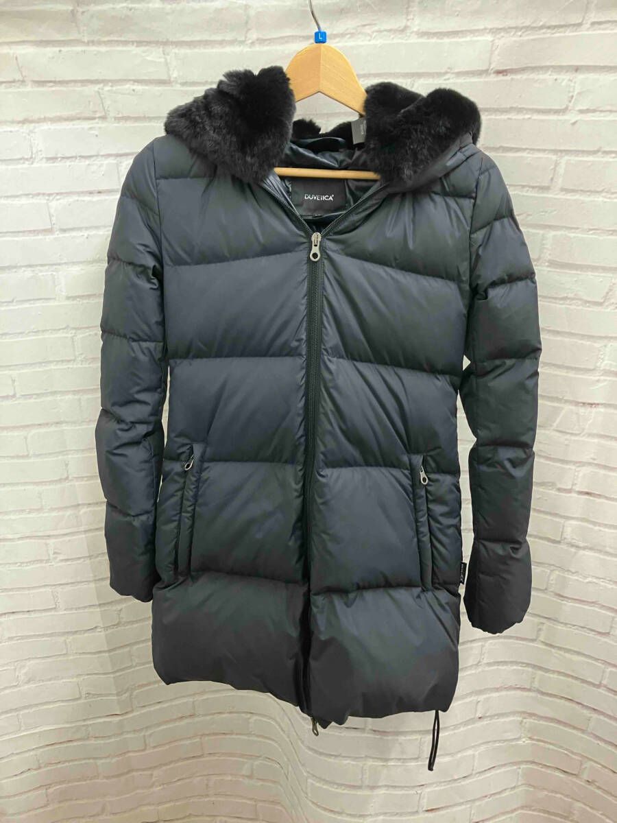 DUVETICA デュベティカ 18年 D.4050N00 ARWEN ダウンジャケット 表記サイズ38 ネイビー