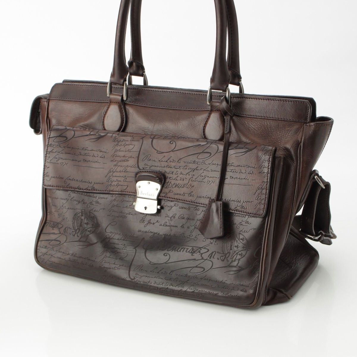 ベルルッティ エトゥオ レザー カリグラフィ 2way ビジネスバッグ パティーヌ
