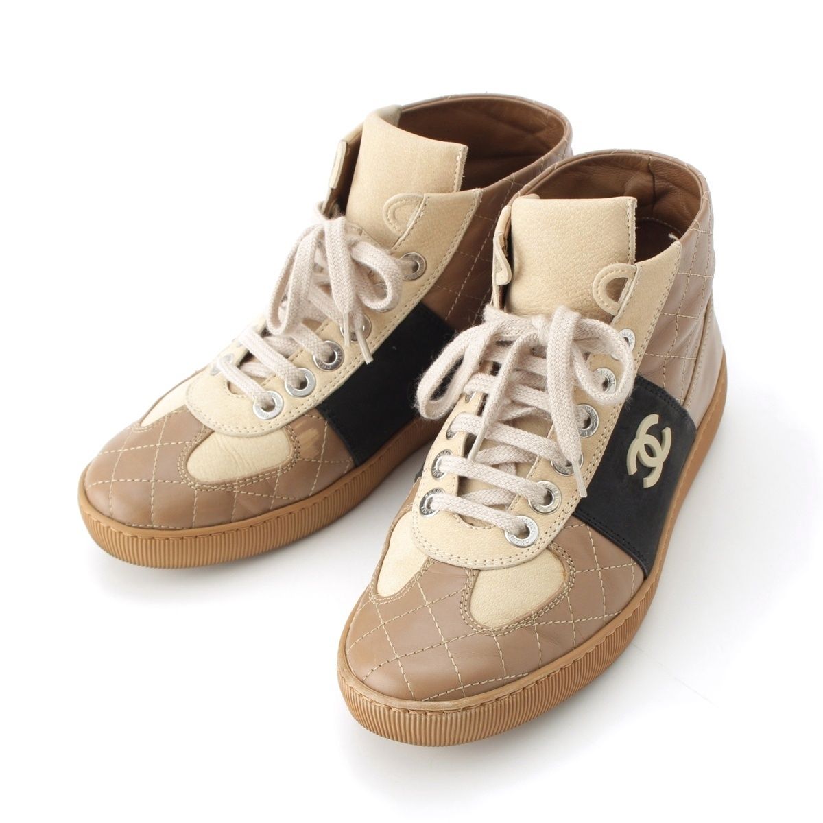 シャネル レザー ココマーク ハイカット スニーカー シューズ G29257  