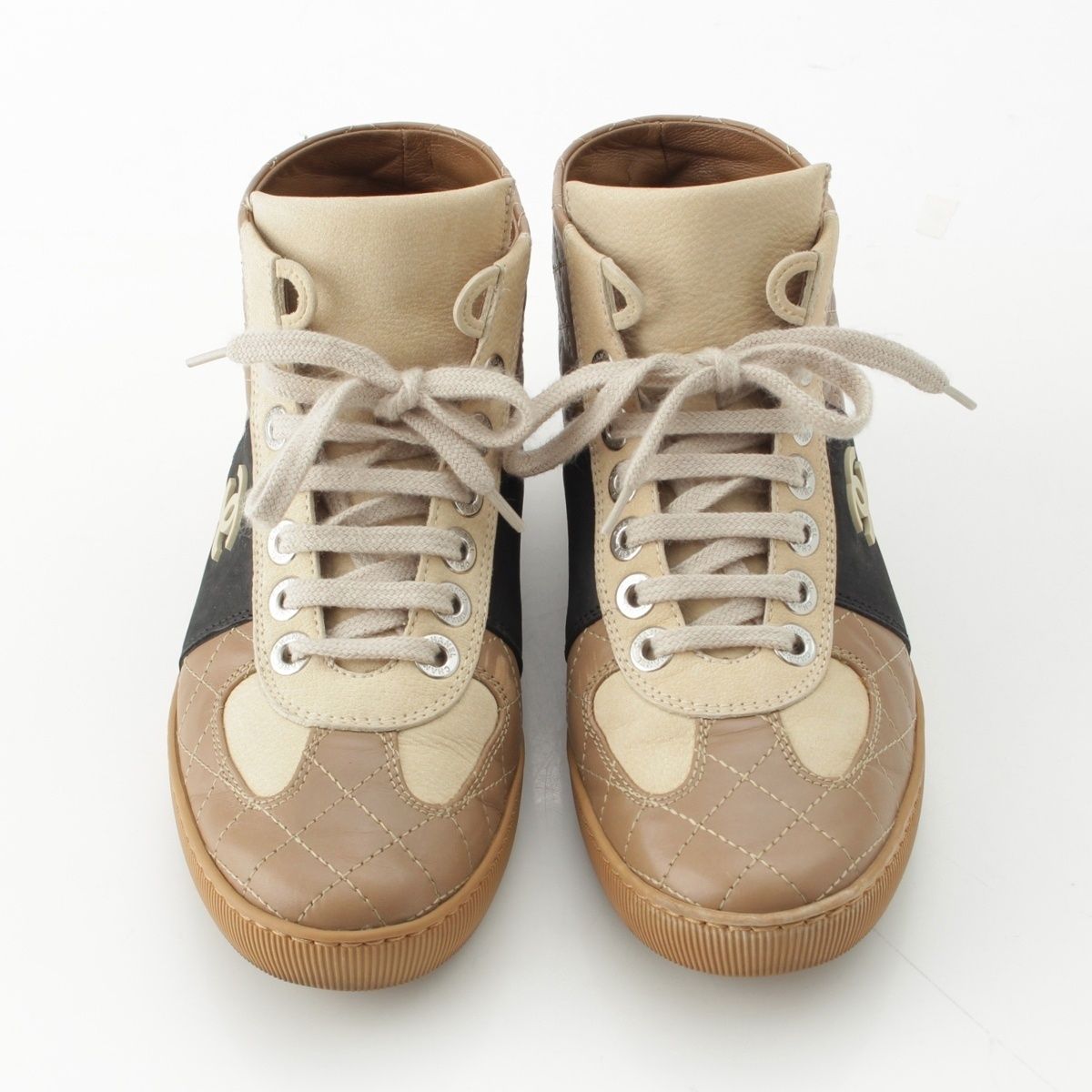 シャネル レザー ココマーク ハイカット スニーカー シューズ G29257  