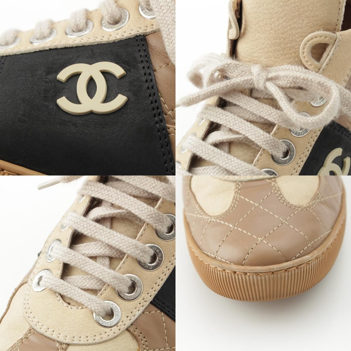 シャネル レザー ココマーク ハイカット スニーカー シューズ G29257  