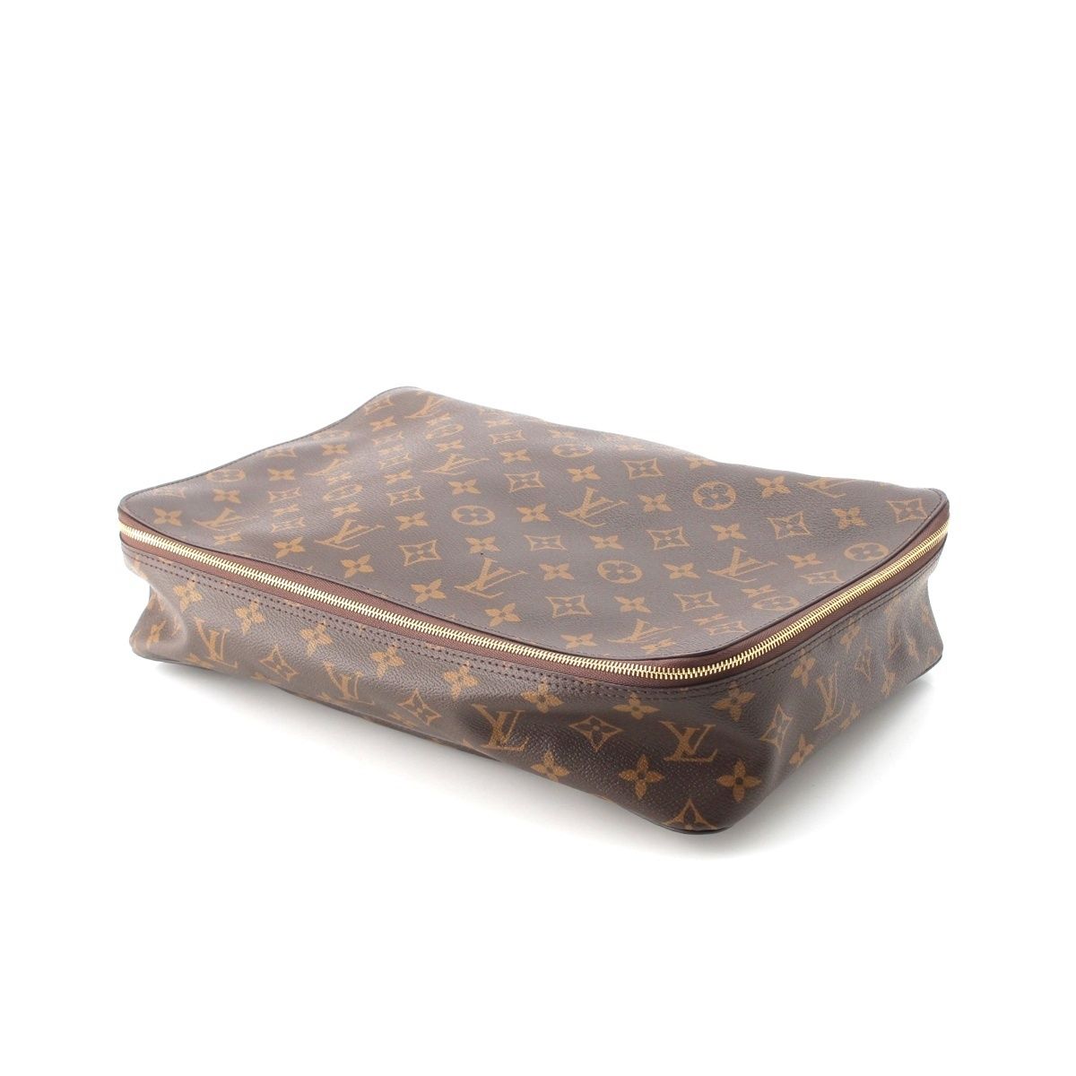ルイヴィトン キューブ ドゥ ランジュモンGM 牛革 モノグラム ポーチ バッグ トラベルポーチ M43690 ブラウン