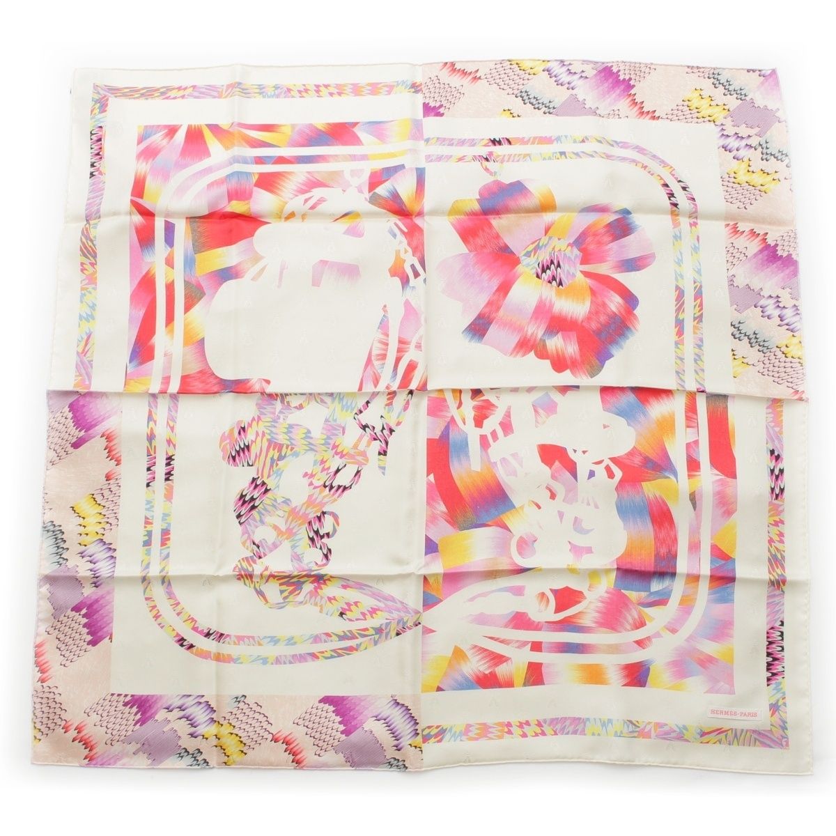 エルメス カレ90 Brides de Gala Marble ブリッド ドゥ ガラ 京都マーブル シルク スカーフ マルチ