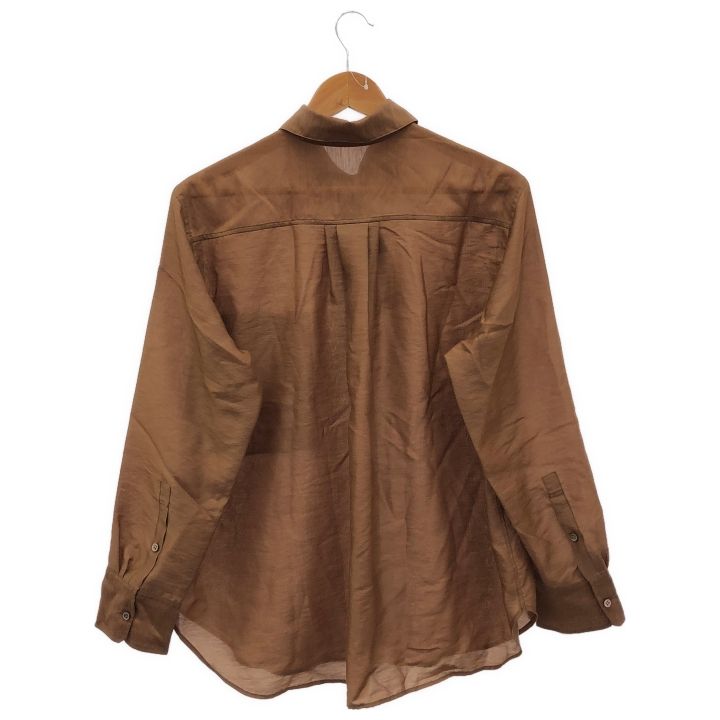 VERMEIL par iena ヴェルメイユパーイエナ ポリエステルナイロンシアーシャツ レディース ブラウン
