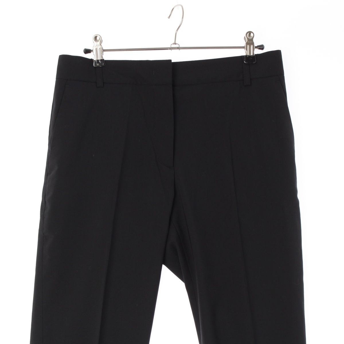 ロエベ ウール スリムクロップド パンツ スラックス ボトムス D2172170UN ブラック 36 DECORATOM_COM_BR
