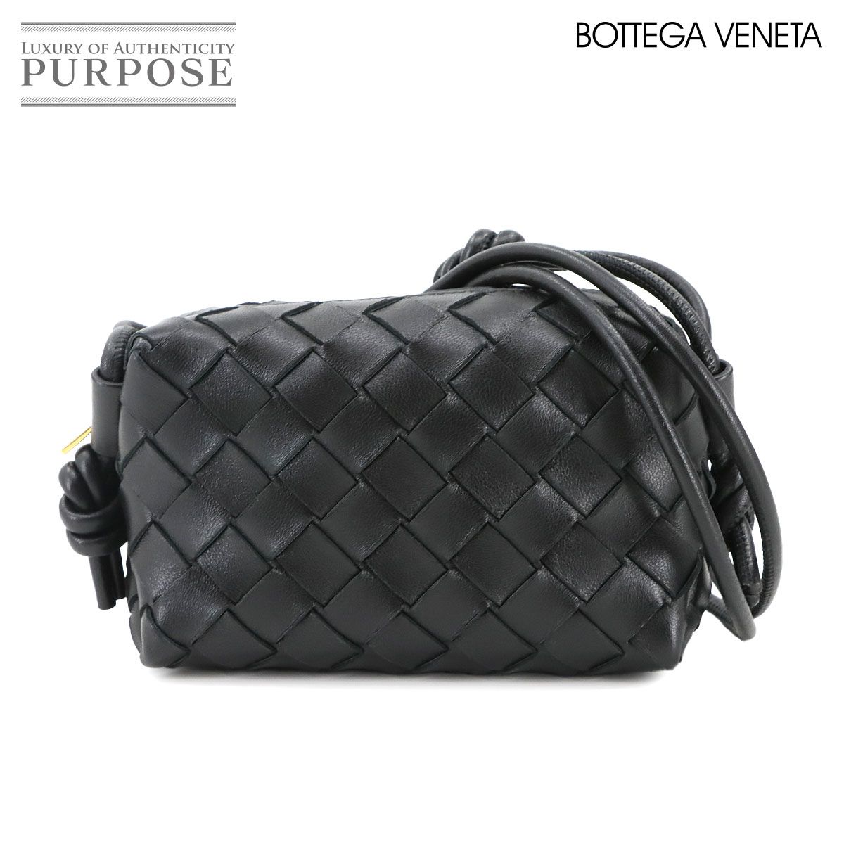 ボッテガ ヴェネタ BOTTEGA VENETA イントレチャート キャンディ ループ カメラ バッグ ショルダー レザー 90298491