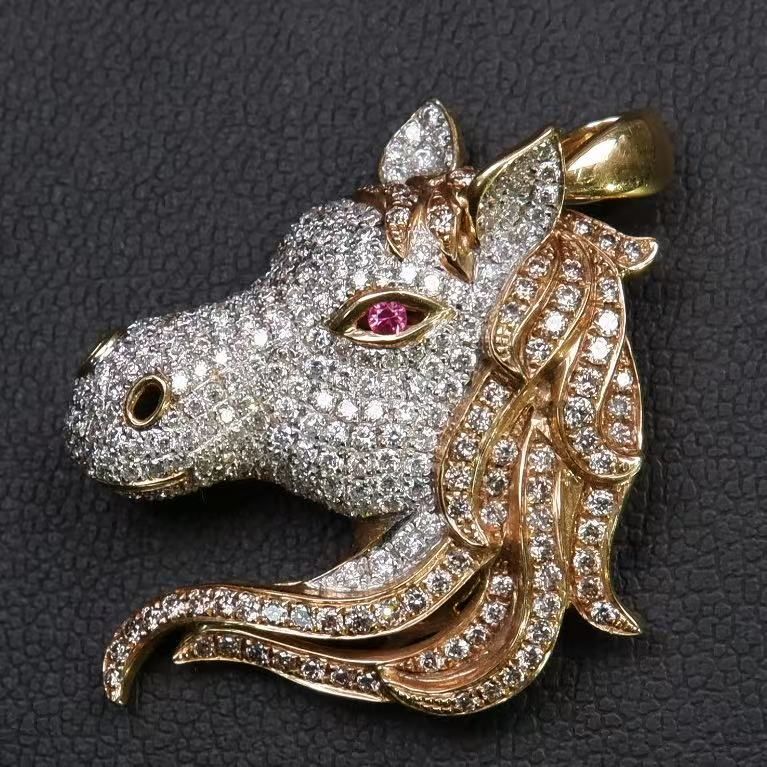 ルビー0.06ct ダイヤモンド1.92ct ペンダント -X10564