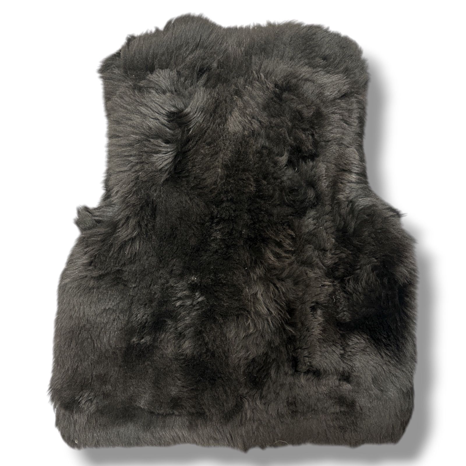 参考上代148500円 ssstein 24AW SHEEP FUR VEST シープファーベスト ジレ シュタイン ST.919 ダークブラウン