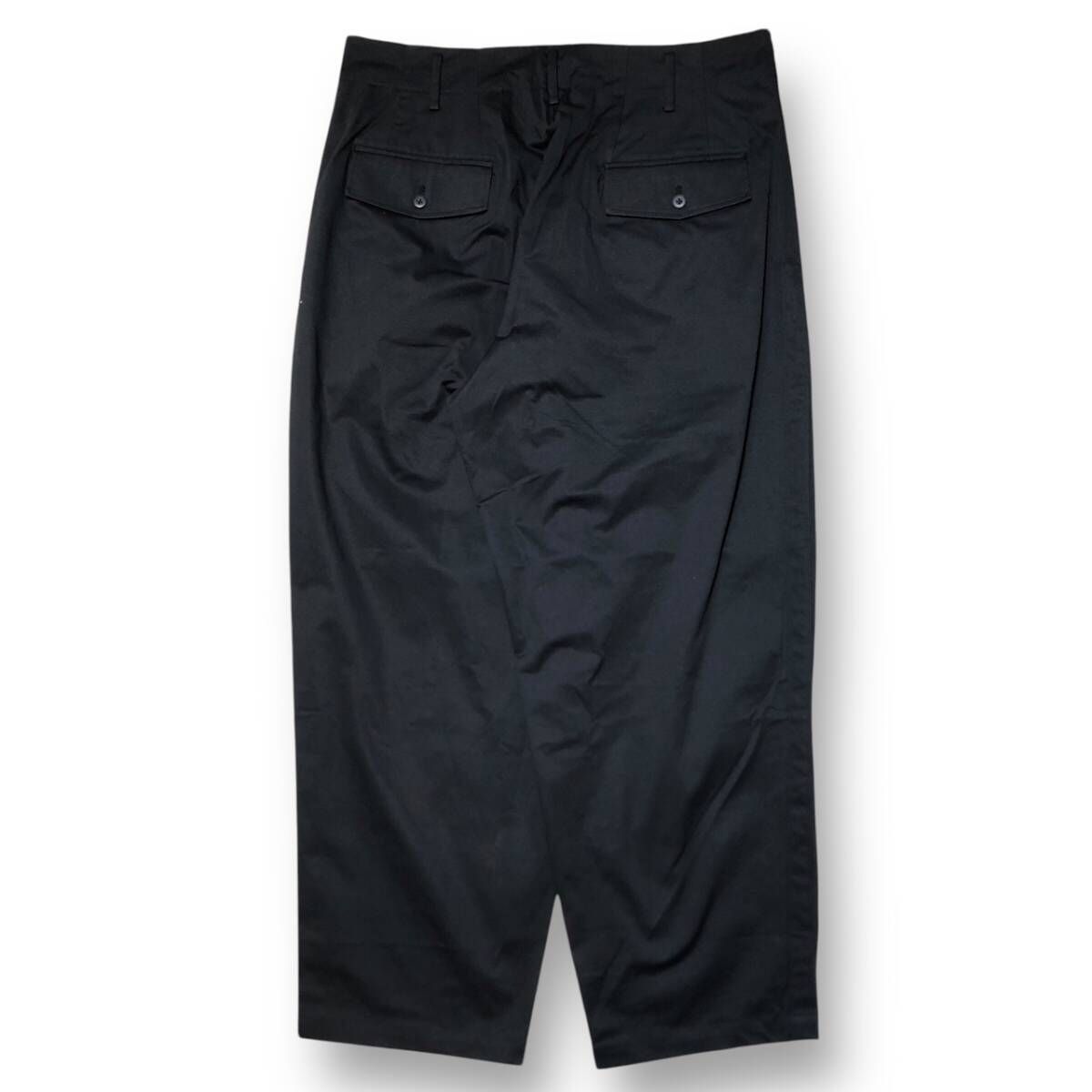 23 aw YOHJI YAMAMOTO POUR HOMME× ERA N.E.C STRETCH NE Side Tape Pants 綿パン サイズ L ブラック ヨウジヤマモトプールオム