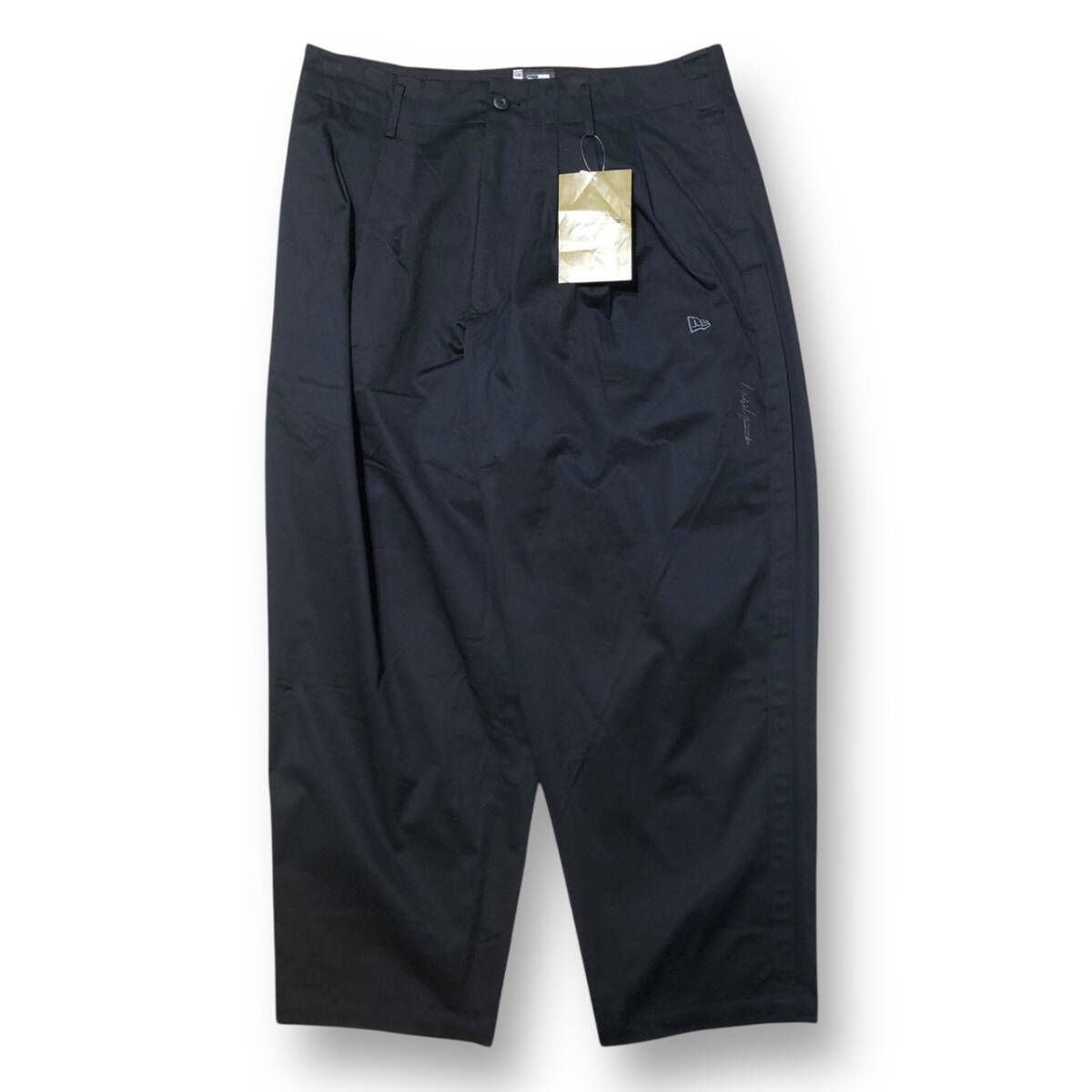 23aw YOHJI YAMAMOTO POUR HOMME×NEW ERA N.E.C STRETCH NE Side Tape Pants 綿パン サイズ L ブラック ヨウジヤマモトプールオム