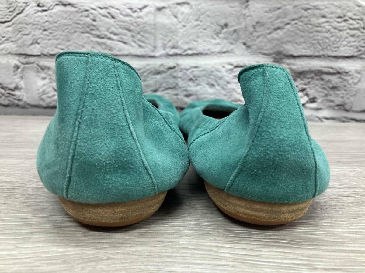 フラットシューズ グリーン