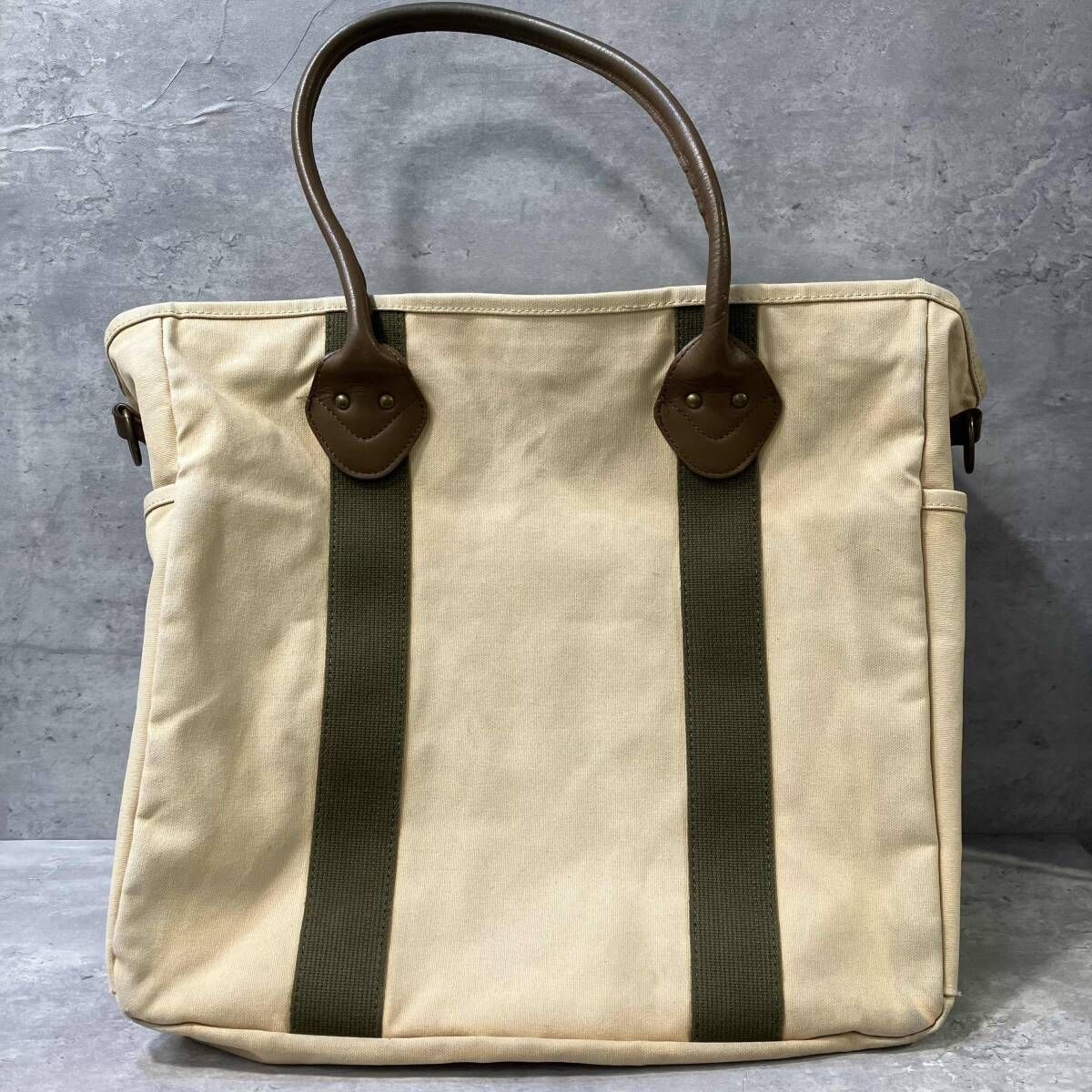 PORTER×STANDARD CALIFORNIA leather canvas tote bag レザー