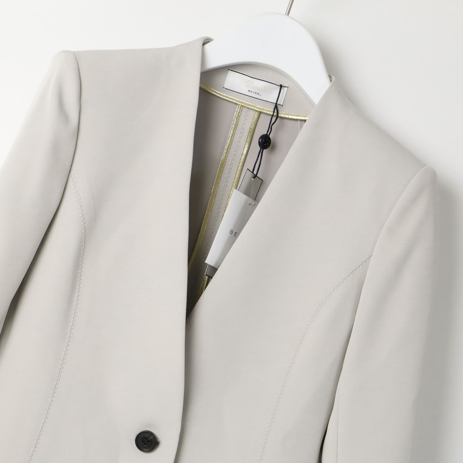 801 BEIGE LUIZA ノー ジャケット 洗える ベイジ 定番 ジャケット 4 M 801