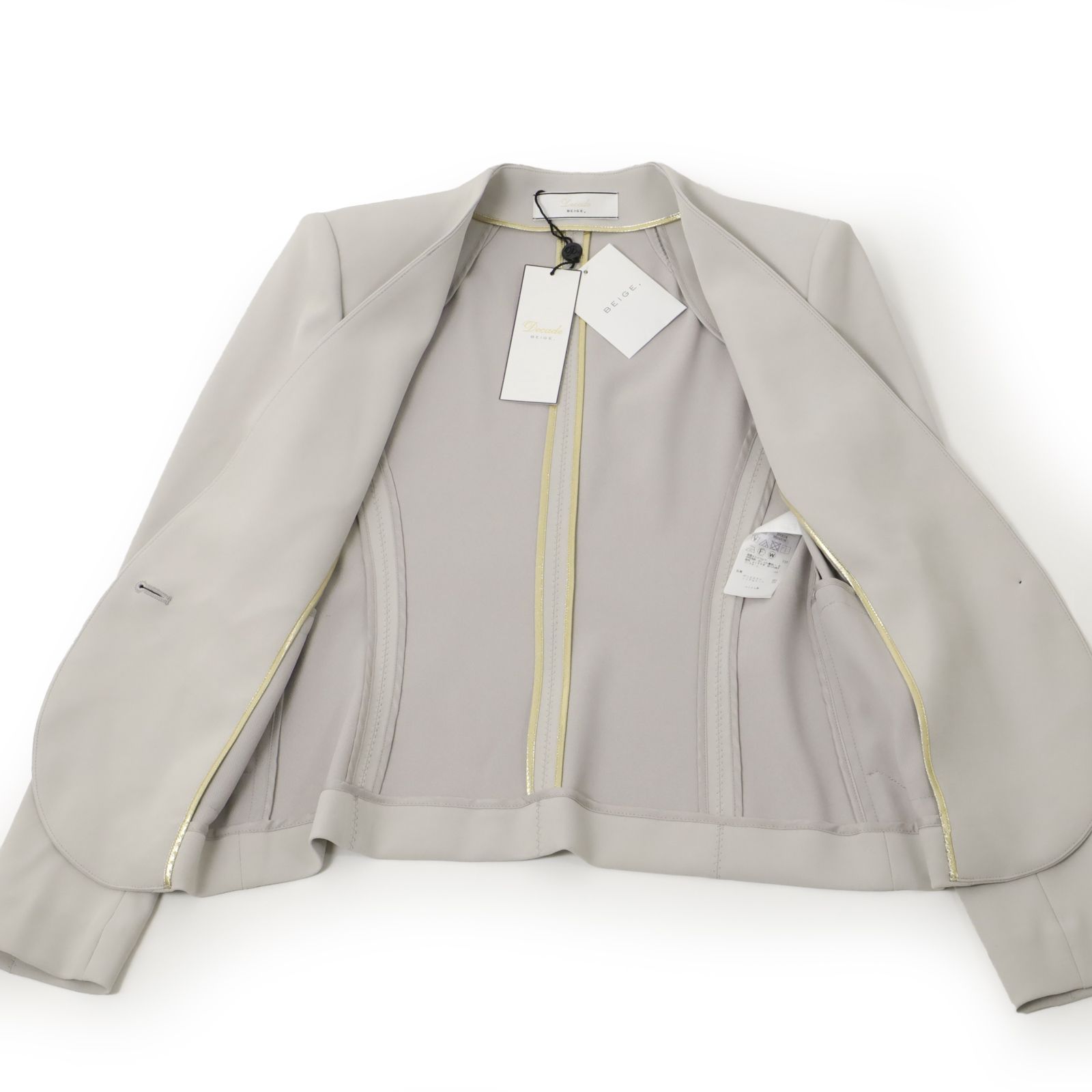 801 BEIGE LUIZA ノー ジャケット 洗える ベイジ 定番 ジャケット 4 M 801 GULLKHAN_COM