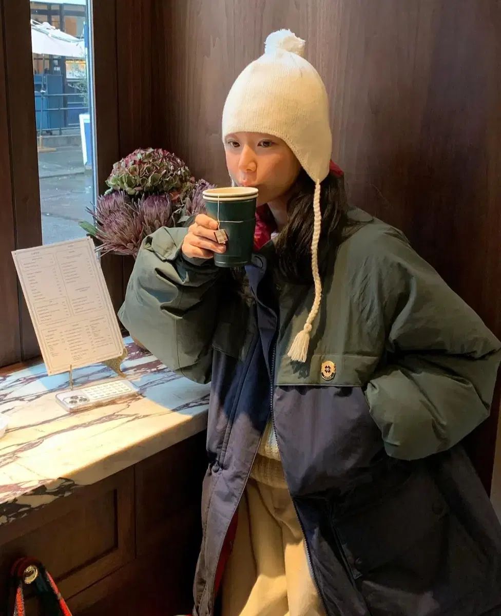 パルベン POMPOM TAIL BEANIE_IVORY ビーニー