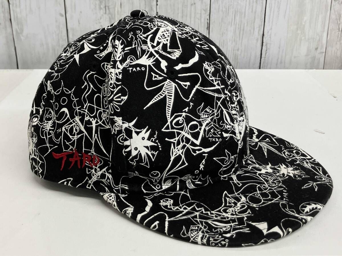 NEW ERA × 岡本太郎コラボ キャップ スケッチ キャップ ニューエラ 総柄 ブラック