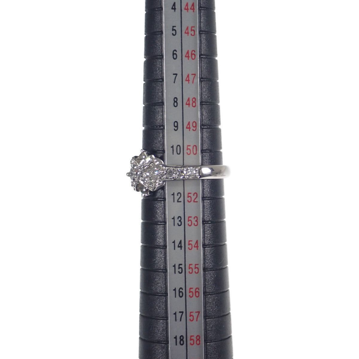 Pt900 デザイン リング ダイヤモンド 0.70ct ゲージ棒約11号