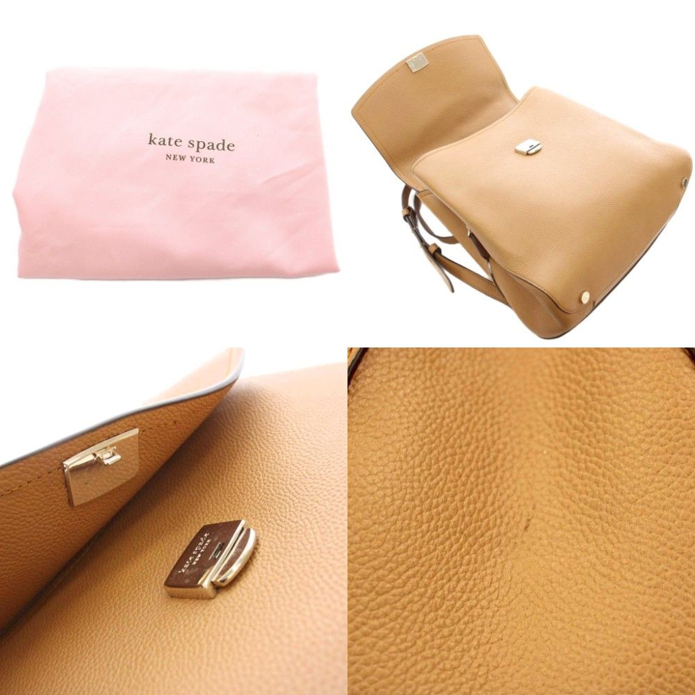 ケイトスペード KATE SPADE トンプソン リュックサック デイバッグ フラップ レザー ロゴ チャーム キャメル K4408 KU DECORATOM_COM_BR