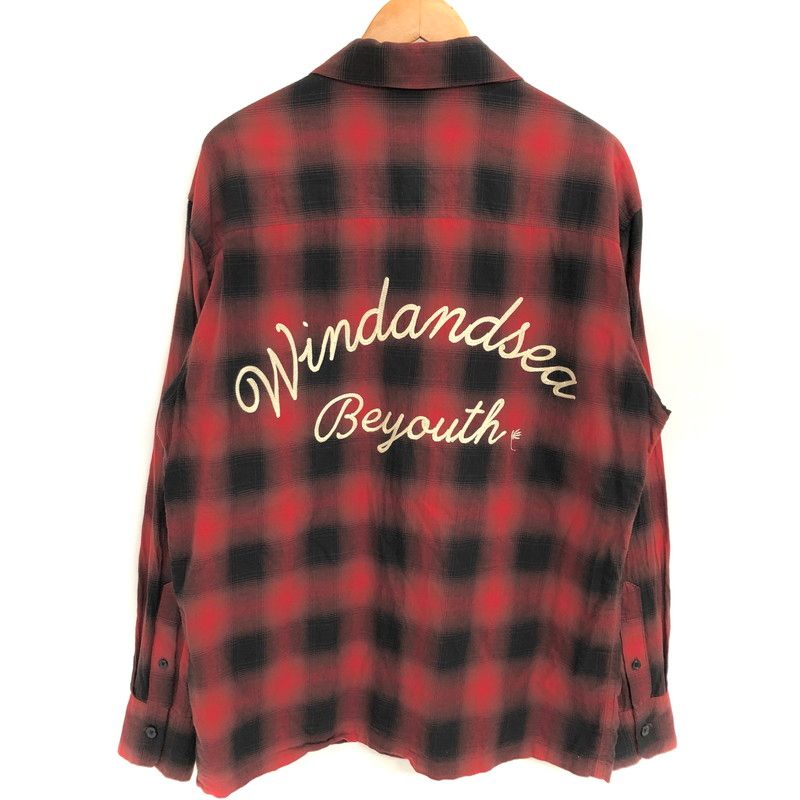 品 WIND AND SEA ウィンダンシー L S SHIRT WDS-BYT-RS-06 チェックシャツ 長袖 トップス ストリート系 142-251105-rs-01-fur