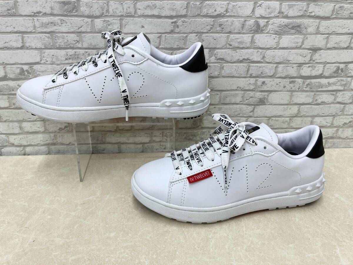 ゴルフシューズ V 12 × Vトゥエルヴ×ブリヂストンゴルフ SV ゼロ スパイクバイター SHG 2 VT 23 cm ホワイト