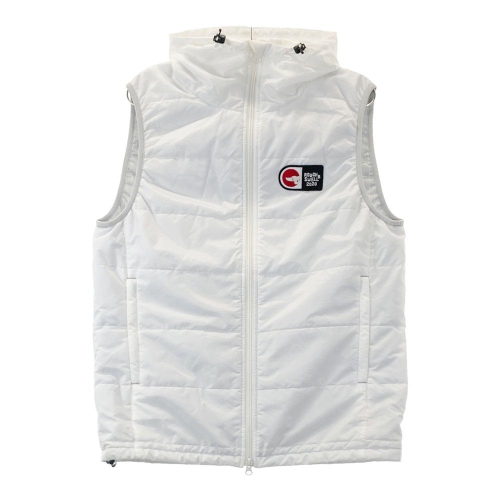 サイズ L ROUGH-SWELL ラフアンドスウェル 蓄熱裏地 フード付き 中綿ベスト ホワイト系 240101402648 ゴルフウェア メンズ ストスト