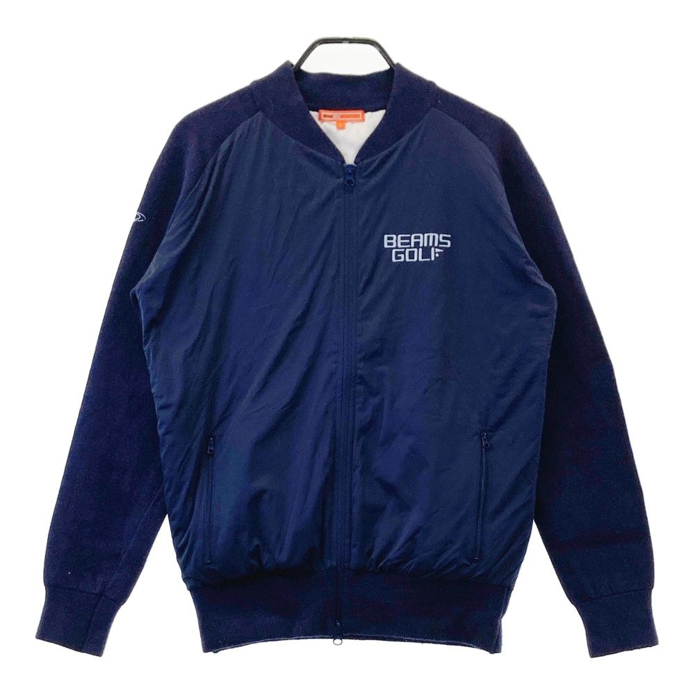 サイズ L BEAMS GOLF ビームスゴルフ ニット切替 ジップジャケット ネイビー系 240101417031 ゴルフウェア メンズ ストスト