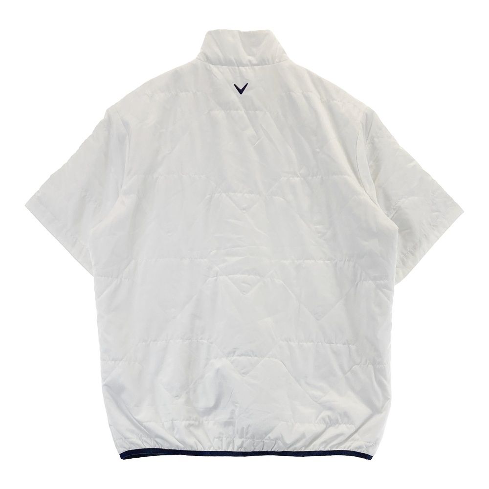 サイズ M CALLAWAY キャロウェイ ハーフジップ 中綿 半袖ブルゾン ホワイト系 240101531016 ゴルフウェア メンズ ストスト