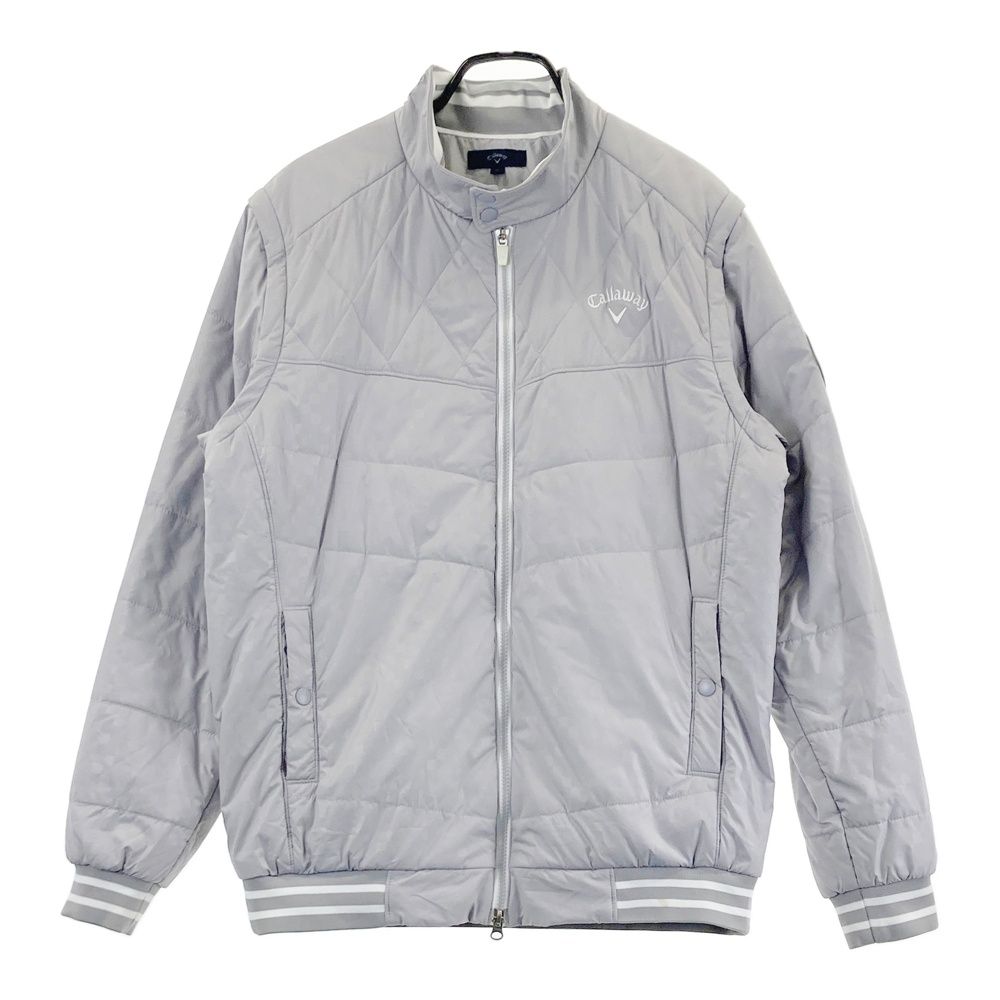 サイズ 3L CALLAWAY キャロウェイ 2WAY 中綿ジャケット 総柄 グレー系 240101532974 ゴルフウェア メンズ ストスト