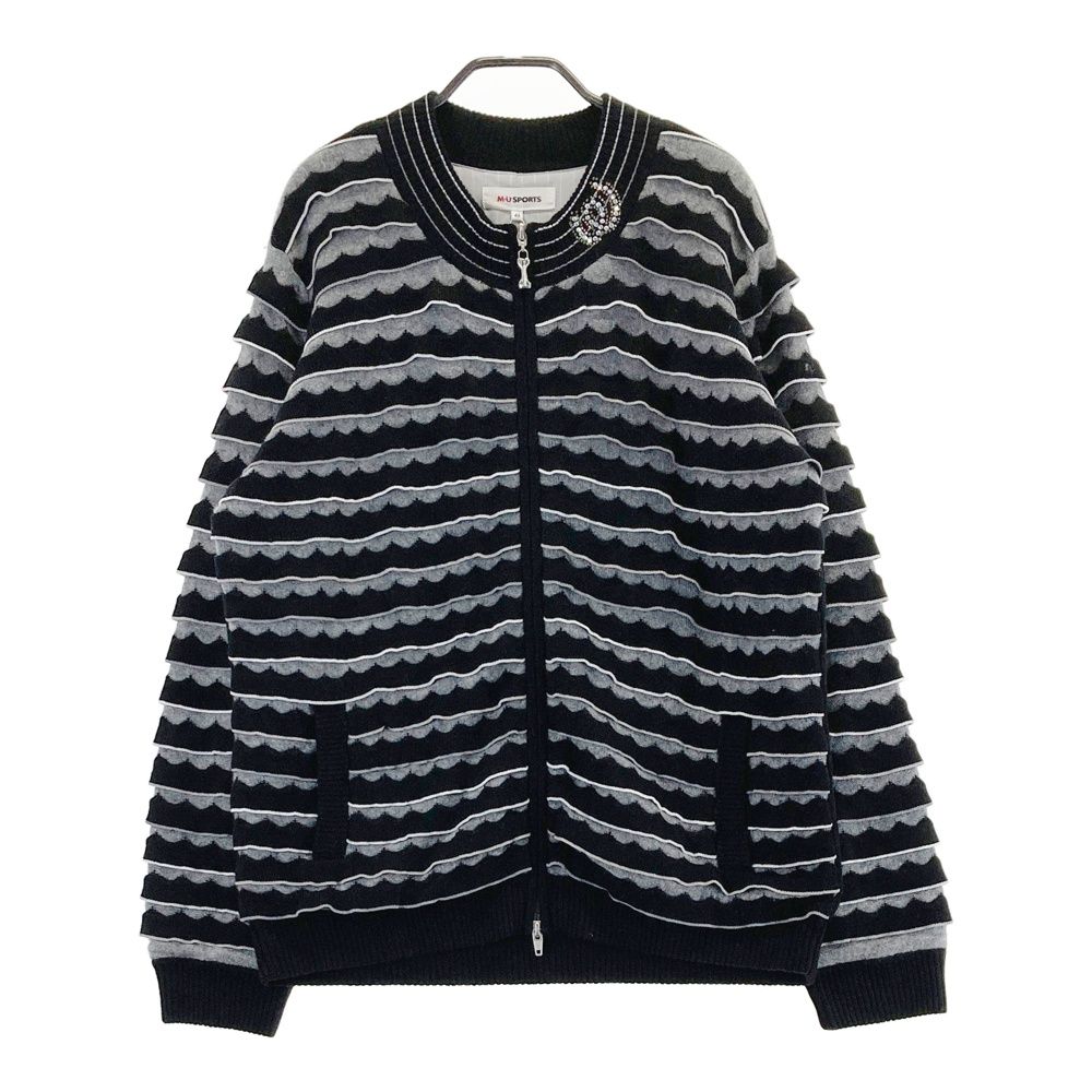 サイズ：44 M.U SPORTS エムユースポーツ 蓄熱 ウール混 長袖ニット