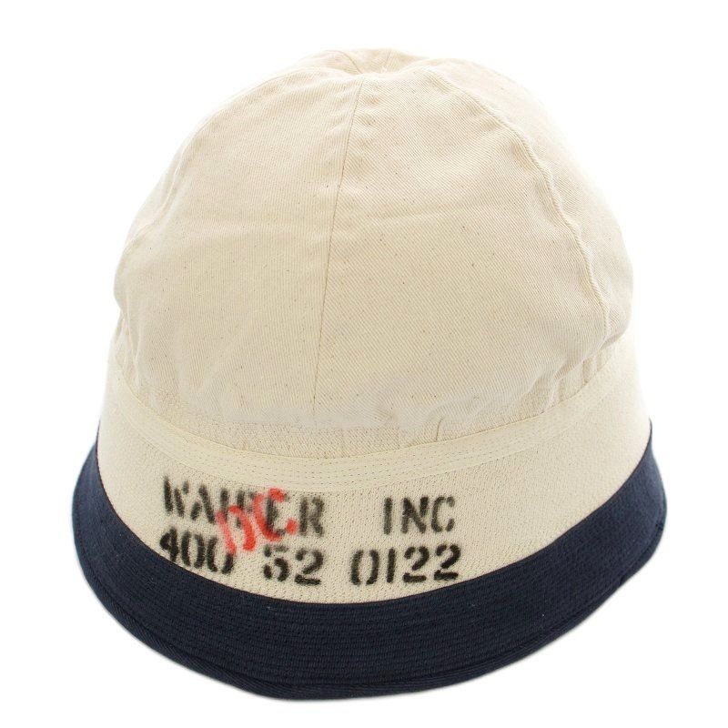 ワイパー WAIPER.inc U.S.NAVY セーラーハット STENCIL USNA VINTAGE キャンバス ハット M 生成り ネイビー WP1118 G