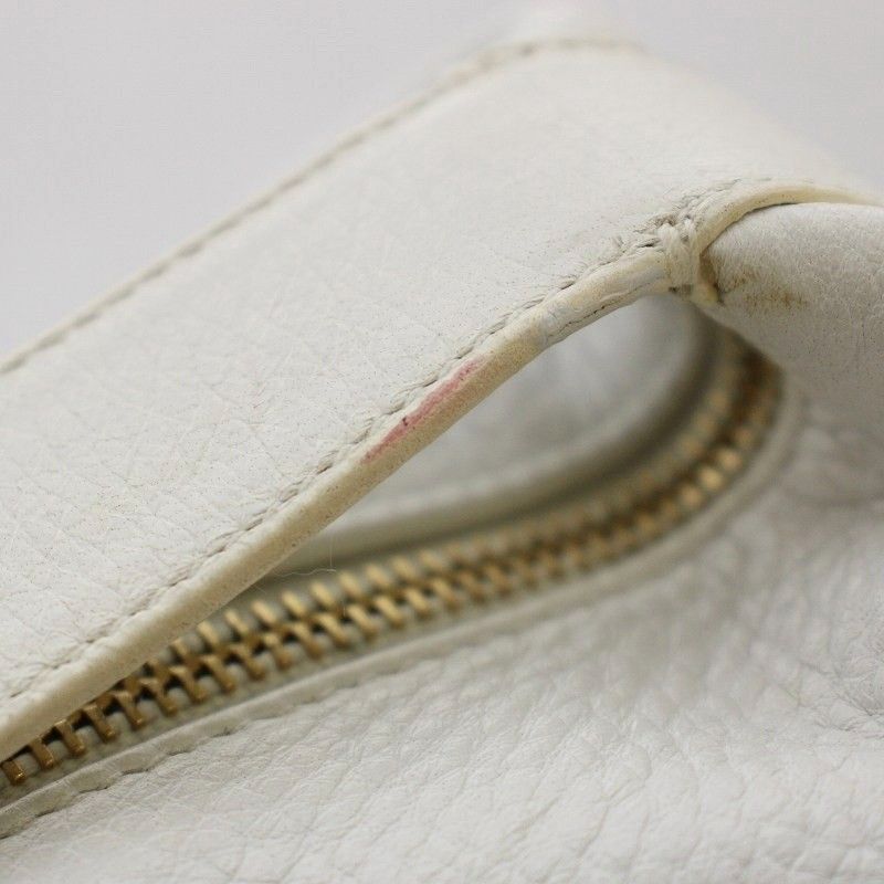 ボッテガヴェネタ BOTTEGA VENETA クラッチバッグ ハンドバッグ レザー ポーチ 白 ホワイト G OH DECORATOM_COM_BR