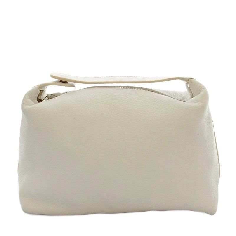 ボッテガヴェネタ BOTTEGA VENETA クラッチバッグ ハンドバッグ レザー ポーチ 白 ホワイト G OH