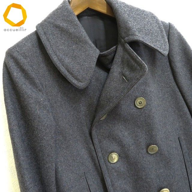 メンズ #w アーペーセー A.P.C ピーコート M グレー ウール 毛 100