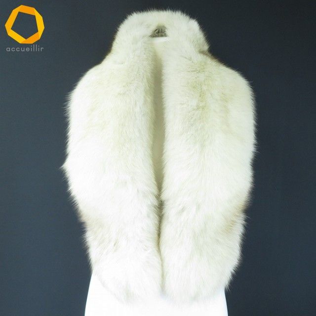 w サガフォックス SAGAFOX ストール ショール オフホワイト系 ミックス フォックスファー 毛皮 ティペット レディース 966760 k 01