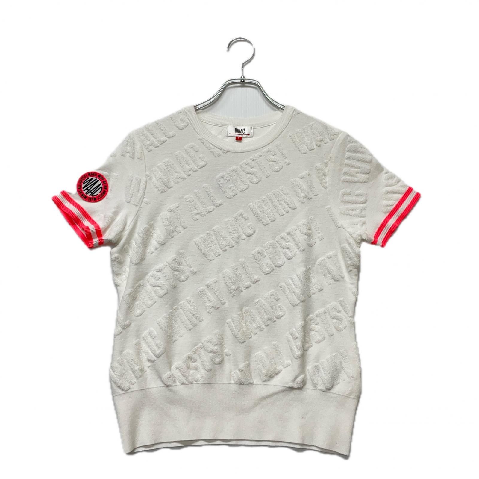 中古 レディース ワック WAAC ニット 3(L) ホワイト 白 半袖クルー