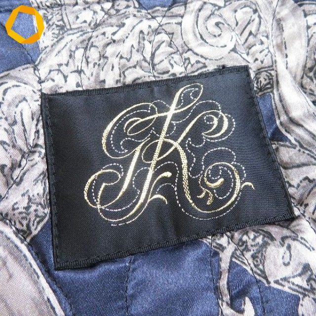 w イタリヤ 伊太利屋 GK ITALIYA コート フリー グレー系 ウール 毛 象プリント ゾウ柄 ロゴボタン メンズ 972601 k01 KANDAIZUMI_COM