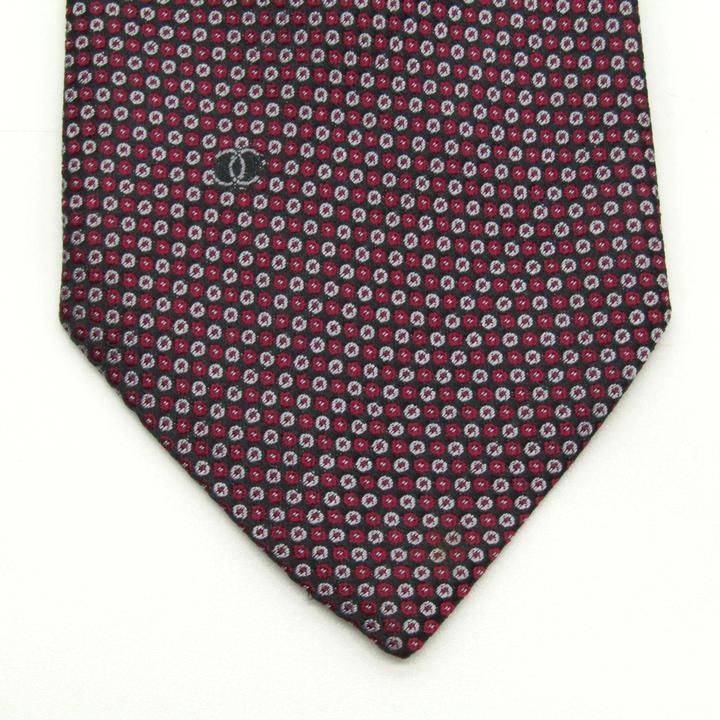 シャネル ブランド ネクタイ ココマーク 小紋柄 ドット柄 シルク