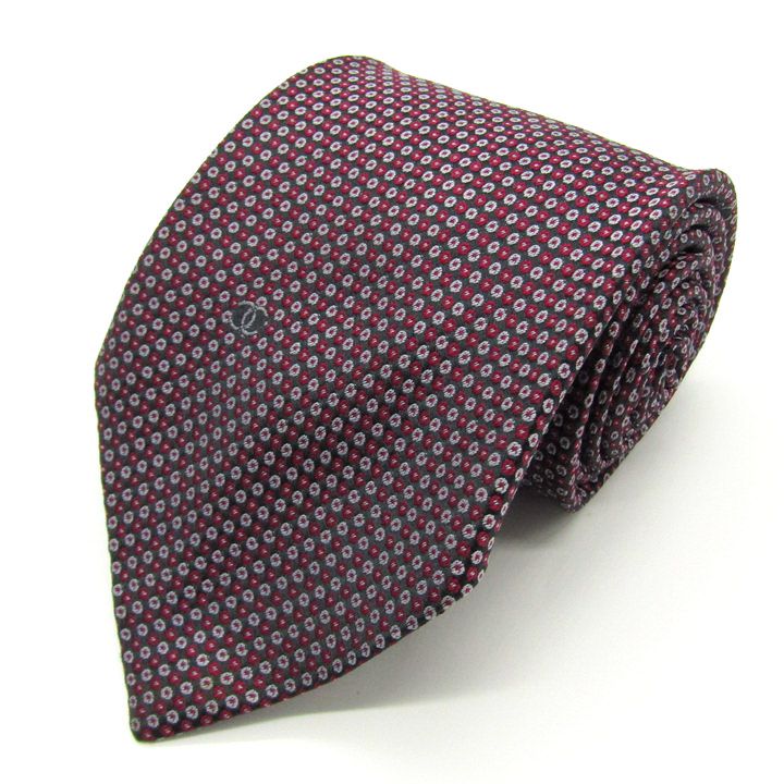 シャネル ブランド ネクタイ ココマーク 小紋柄 ドット柄 シルク